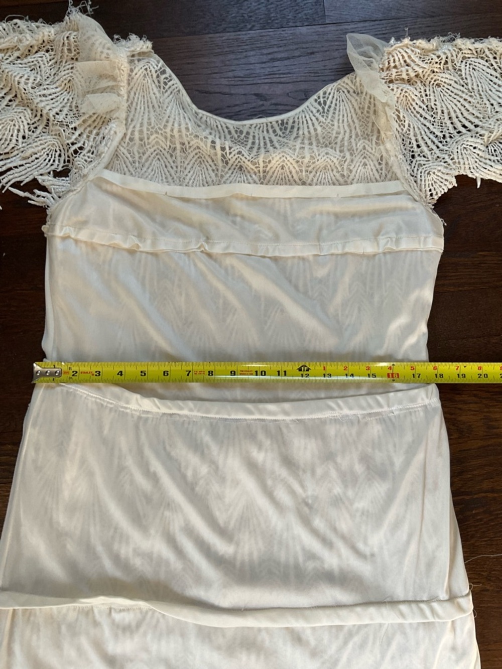 SAMAX Cream Crochet Fringe Mini Dress Lined Boho Coastal Resort Festival - Picture 14 of 16